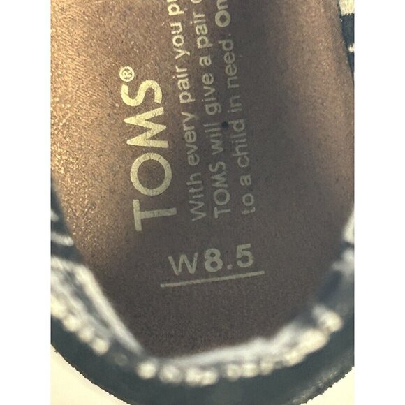 Toms Shoes Women 8.5 Desert Wedge Black Suede Bootie Lace Up Aztec Ankle Boots - Picture 4 of 9